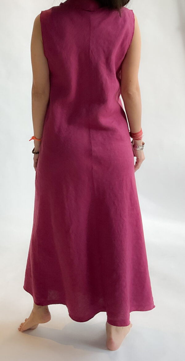 Bias Placket Dress - Linen - Image 3