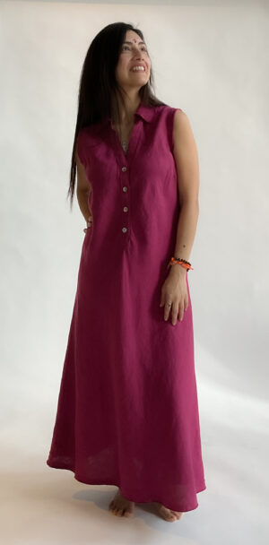Bias Placket Dress - Linen