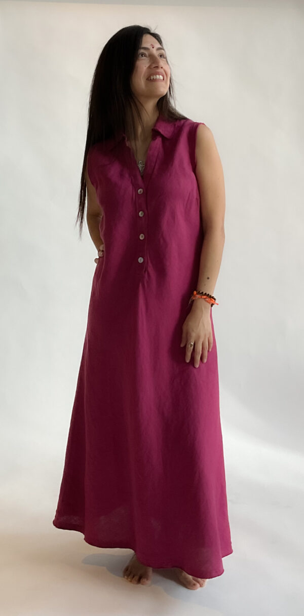 Bias Placket Dress - Linen