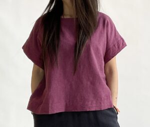 S/S Crop Top - Crosshatch