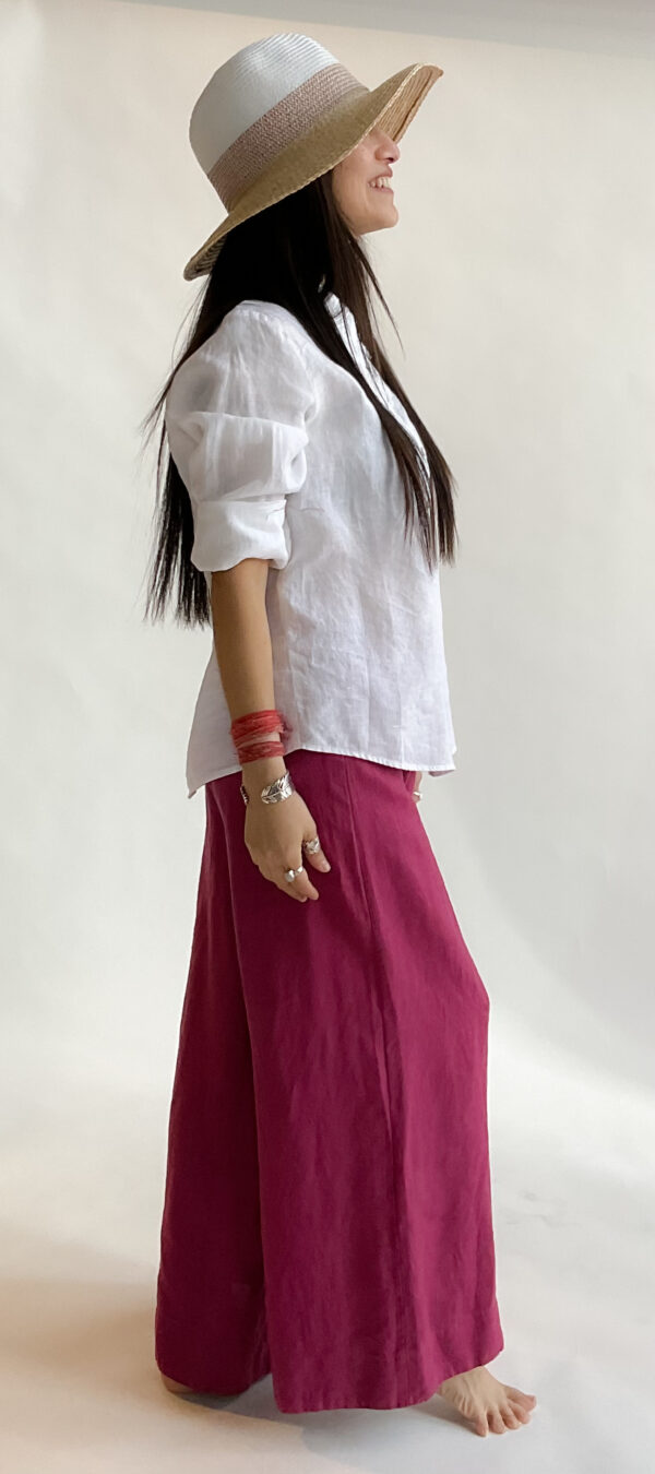 Crop Pant Solid Linen - Image 3