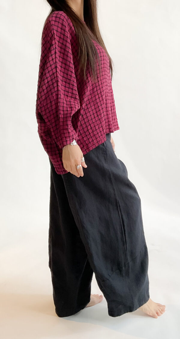 Crop Top - Crinkle Plaid - Image 2