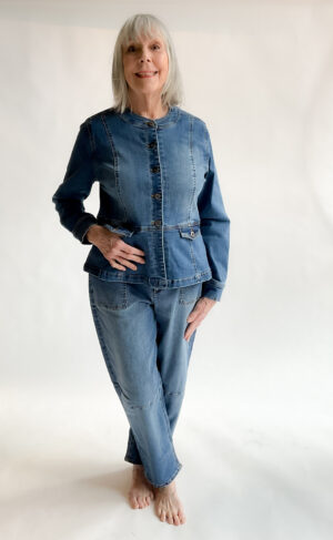 Strech Denim Moto Jacket