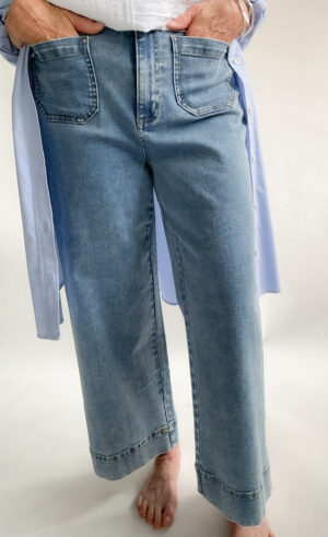 Stretch Wide Leg Crop