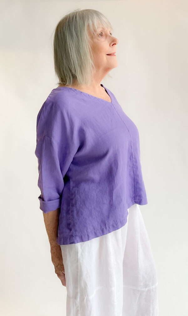 Deep V Top - Hanky Linen - Image 2