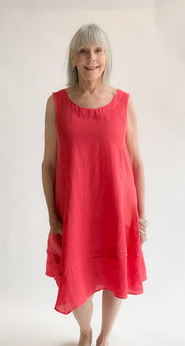 Asymmetric Tunic Dress Linen