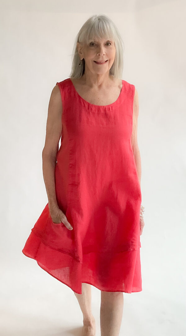 Asymmetric Tunic Dress Linen - Image 2