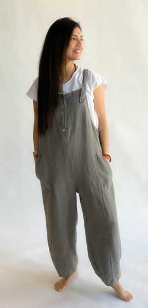 Lantern Jumpsuit W/Button